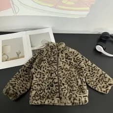7 dias 2026 novo estilo inverno leopardo impressão forro de lã jaqueta meninos meninas outono inverno estilo grosso All-