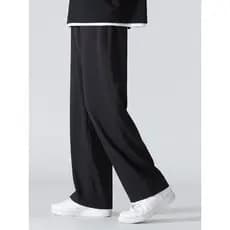 Calças masculinas verão solto em linha reta Drape High-End calças esportivas masculinas casuais calças compridas calças
