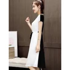 Três luz luxo costura frente e verso contraste cor alfaiataria desenho cintura cordão DIY roupas femininas padrão padrão