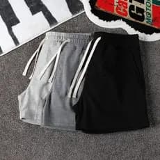 Comércio exterior Street Wear masculino puro algodão calças de três pontos verão correndo basquete Fitness esportes Shor