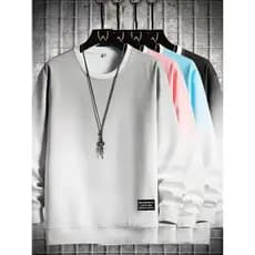 Cor gradiente primavera outono manga comprida camiseta masculina camisa de fundo solta jaqueta superior estilo inverno l