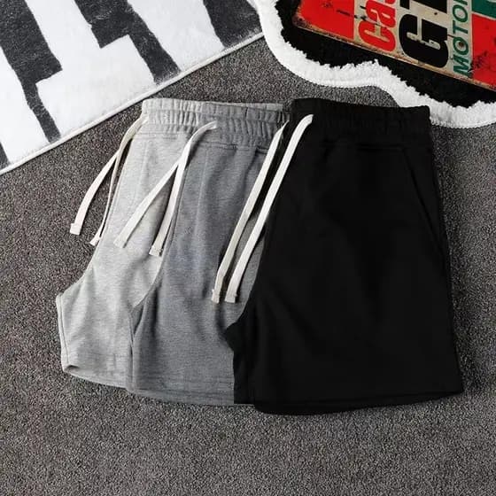 Shorts esportivos masculinos jovens algodão puro calças de três pontos verão correndo basquete Fitness calças masculinas
