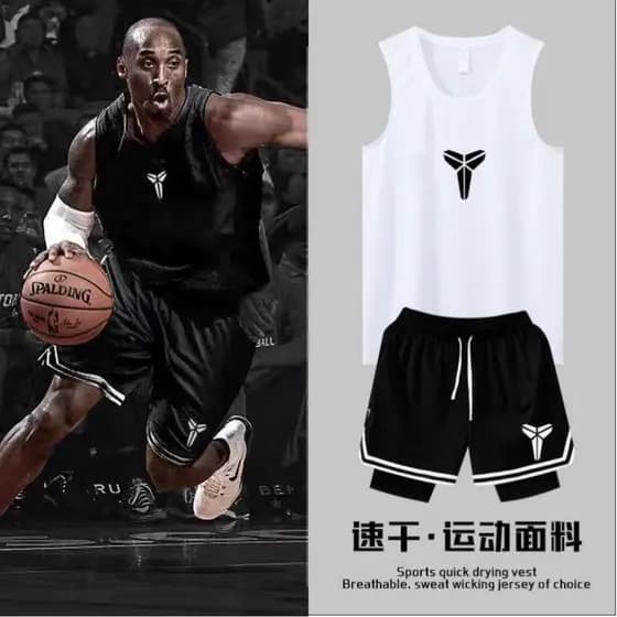Kobe Irving Curry mesmo estilo basquete terno esportivo masculino estudante estilo americano de secagem rápida sem manga