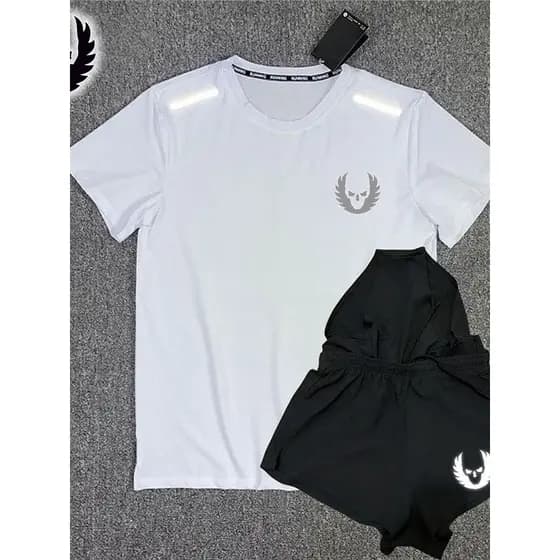 Oregon roupas de secagem rápida roupas de treinamento de manga curta terno esportivo masculino estudantes esportivos pis