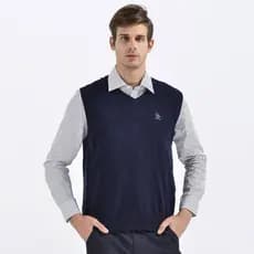 Saint Paul outono com decote em V colete de malha algodão masculino sem mangas colete camisola Casual negócios topo masc
