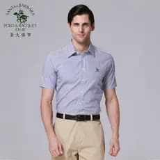 Saint Paul roupas masculinas contador qualidade sem saco tamanho grande verão camisa de manga curta masculina algodão PS