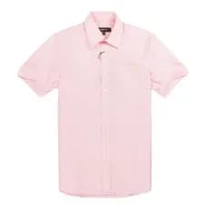 LONDRES FOG/LONDON FOG Counter Mesmo Estilo Camisa de Negócios Masculina Casual Camisa de Manga Curta Algodão Feito LS12