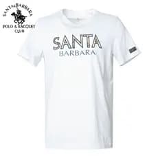Saint Paul roupas masculinas 2023 primavera verão novo estilo em torno do pescoço puro algodão de manga curta camiseta C