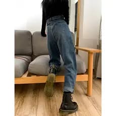 Retro Jeans feminino verão forma de pêra corpo gordura mm capa virilha mais magro olhar Harem calças Plus Size pai calça