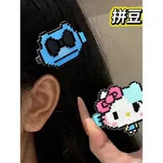 Grampo de cabelo de feijão produto acabado estilo Pixel cabelo quebrado aparência valor franja grampo de cabelo acessóri