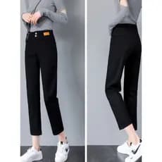 Alfaiate academia AS24 Jeans padrão feminino novo estilo cintura alta reta tornozelo comprimento cigarro tubo Baguette c