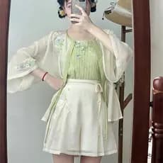 Academia de alfaiataria AQ505 elementos chineses novos Shorts chineses padrão Culottes calças femininas padrão-fazendo p