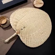 Pu ventilador antiquado mão-tecido crianças Hanfu ventilador de balanço ventilador de bambu palha ventilador de verão an