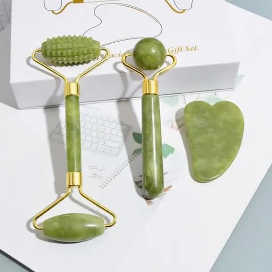 Xiuyan Jade Roller Massageador Acupoint Massageador Facial Percepção Treinamento Recuperação Massageador