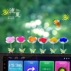 T na moda novo produto reunindo rosa carro balançando cabeça pequenos ornamentos primavera painel ornamentos interiores