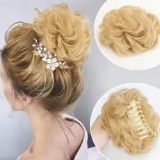 Europeu americano peruca anel de cabelo moda preguiçoso Grab Clip cabelo coque flor bagunçado cabelo Bud bola cabeça fof