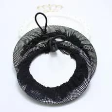 Cocar de cabelo de grau de teste de dança infantil fivela cordão elástico rede de cabelo anel de cabelo cabeça de dança