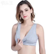 Colete de enfermagem para maternidade, sutiã de enfermagem confortável sem fio, roupa íntima para dormir, algodão puro,
