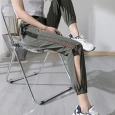 Calça de moletom feminina verão malha Anti-mosquito gelo seda tornozelo comprimento Casual estudante pequeno tornozelo c