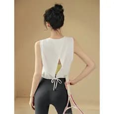 Colete de Yoga feminino verão fino solto moletom Pilates profissional treinamento de corrida de secagem rápida Fitness t