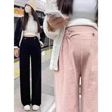 Calças de maternidade roupa exterior 2026 novo estilo tamanho grande solto mais magro olhar calças de arroz glutinoso em