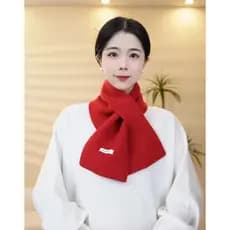 2026 inverno novo estilo cachecol elegante All-Match cor sólida cachecol de lã de malha cachecol quente
