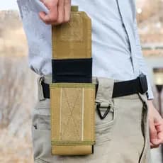 Novo Ultra-fino saco do telefone móvel masculino usar cinto 7-Polegada tático cintura saco multifuncional esportes ao ar