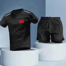 Verão pista e campo roupas de treinamento Shorts de manga curta terno masculino feminino Fitness correndo esportes de se