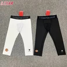 Pista campo esportes magro spo calças de compressão correndo treinamento Leggings de secagem rápida Bottoming alta elast