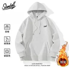 SLAMBALL pulôver moletom masculino outono inverno 2025 novo estilo juventude masculino solto preto com capuz jaqueta Y