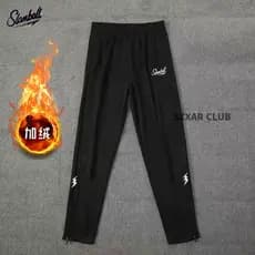 SLABLL Calças esportivas de lã com zíper tecido tornozelo-gravata calças até o tornozelo basquete T