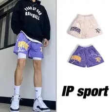 Shorts de basquete falsos americanos de duas peças, mas joelho solto Casual quarto masculino verão calças de treinamento