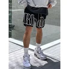 Verão respirável americano nicho Shorts masculino Street Wear 4 pontos fino-ajuste europeu americano Retro de secagem rá