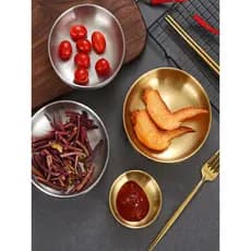 304 aço inoxidável coreano Kimchi tigela de arroz lanche prato frio tigela de jantar tigela de arroz tempero prato molho