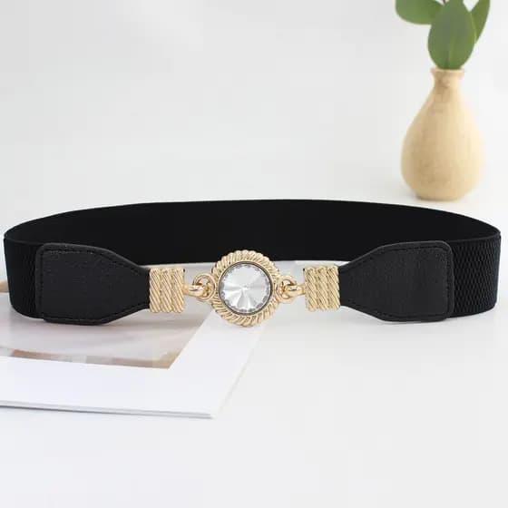 Cinto elástico feminino cinto elástico saia cinto decorativo moda preto fino-ajuste mais magro olhar vestido All-match n