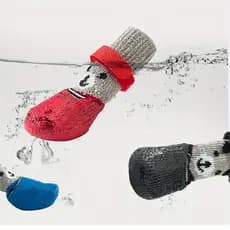 4 Peças De Meias Impermeáveis Com Estampa De Pata De Cachorro Alças Ajustáveis , Sola De Borracha Antiderrapante E Mistu