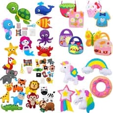 Kit De Costura Kids Sewing Woodland Animals Craft Bricolagem De Animais De Feltro Iniciantes Conjunto Educacional Toy