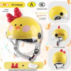 Capacete infantil com patinho amarelo fofo |  Design Arco para patinete e bicicleta de segurança