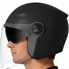 Capacete aberto leve e respirável para deslocações diárias, com lentes antiembaciamento