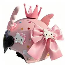 Capacete Crianças Para Motocicleta Em Um Adorável Tom Rosa Pink