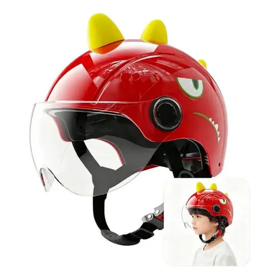 Capacete Infantil Tema De Dinossauro Crianças Animados