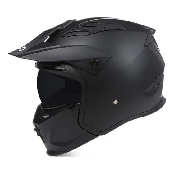 Capacete off-road resistente em preto fosco, capacete de proteção para motocicletas e motos elétricas