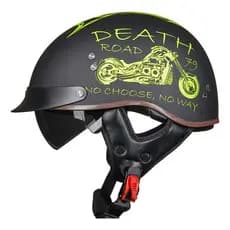 Capacete de motocicleta estilo retrô, capacete aberto para adultos