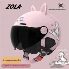 Capacete de segurança infantil, adequado para crianças de 3 a 12 anos, unissex