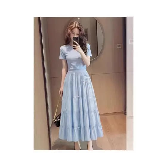 Roupas femininas populares deste ano, saia bonita 2026, verão, novo estilo, roupa francesa exclusiva, tamanho grande, te