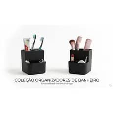 Porta escova de dente e creme dental + organizador multiuso - suporte para escova e creme dental