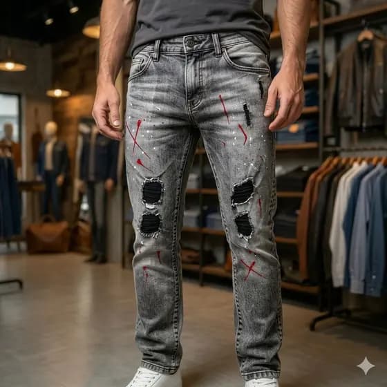 Calça Jeans Masculina Skinny Brow Jeans Jogador  Estilosa