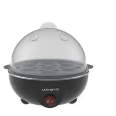 Cozedor de Ovos Elétrico Unitermi Preto | Egg Cooker Automático Cozinha Prático Rápido Café da Manhã