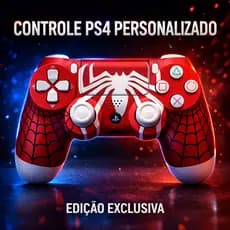 CONTROLE DUALSHOCK 4 QUALIDADE PREMIUM SEM FIO PERSONALIZADO EDIÇÃO EXCLUSIVA PS4/PC/CELULAR
