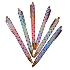 Caneta Metálica LUXO Glitter Love Esferográfica / Tinta Azul - Sortida